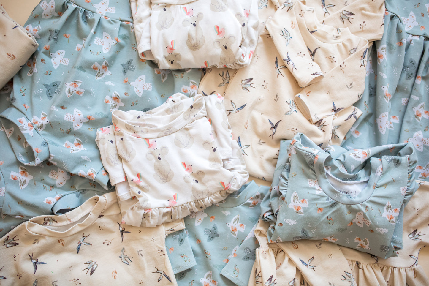 Puff Sleeve Bird Dress