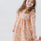 Retro Floral Dolman Sleeve Dress