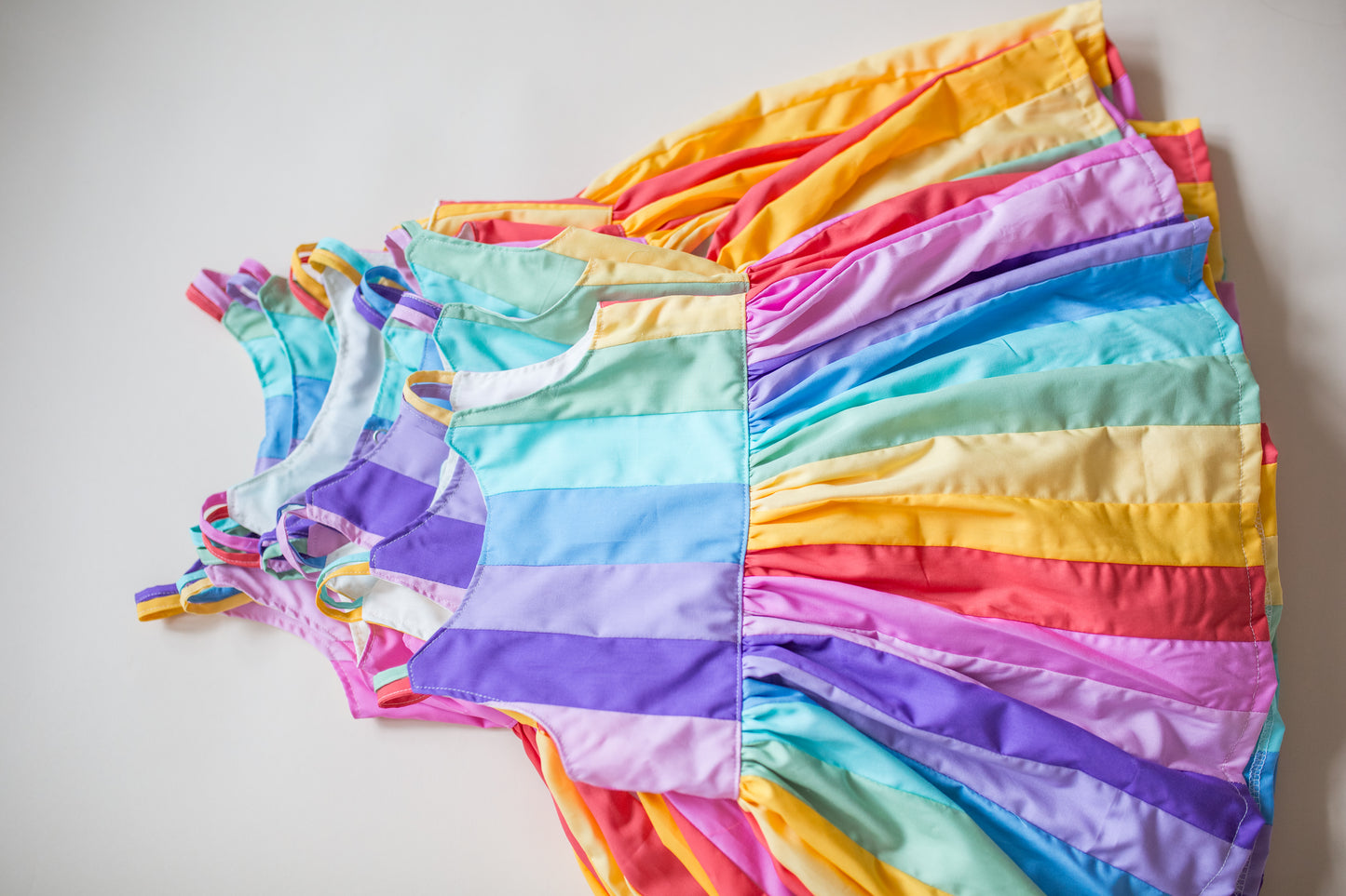 Quilted Rainbow Twirl Dress
