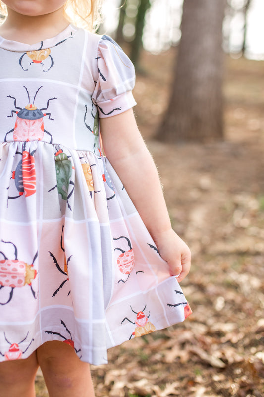 'Let it Beetle' Puff Sleeve Dress