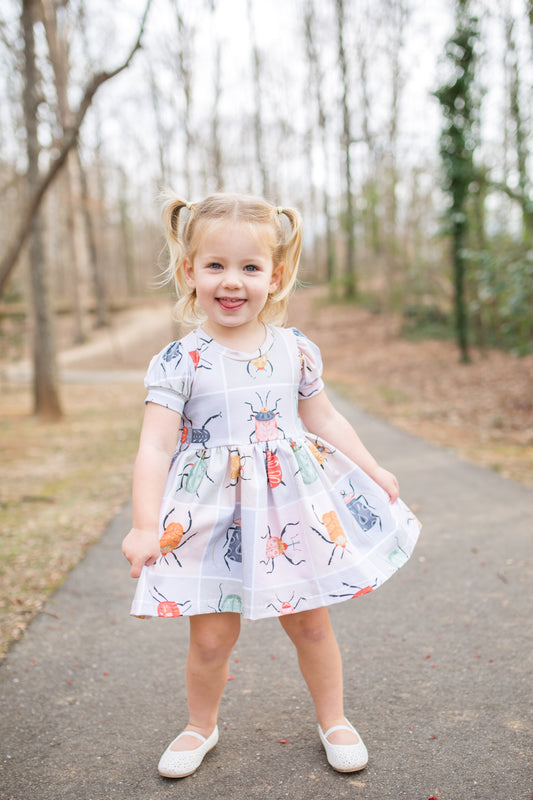 'Let it Beetle' Puff Sleeve Dress