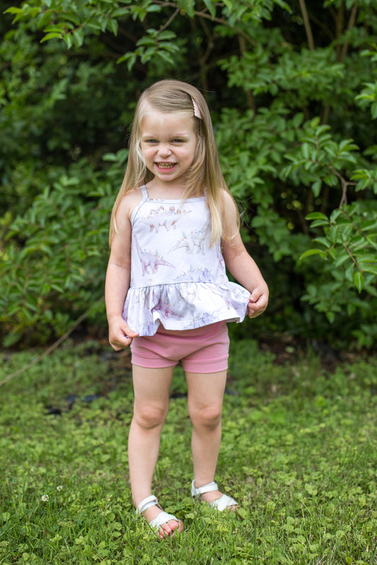 'Floral Dino' Two-Piece Set