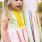 Pastel Half-Quilted Rainbow Twirl Dress