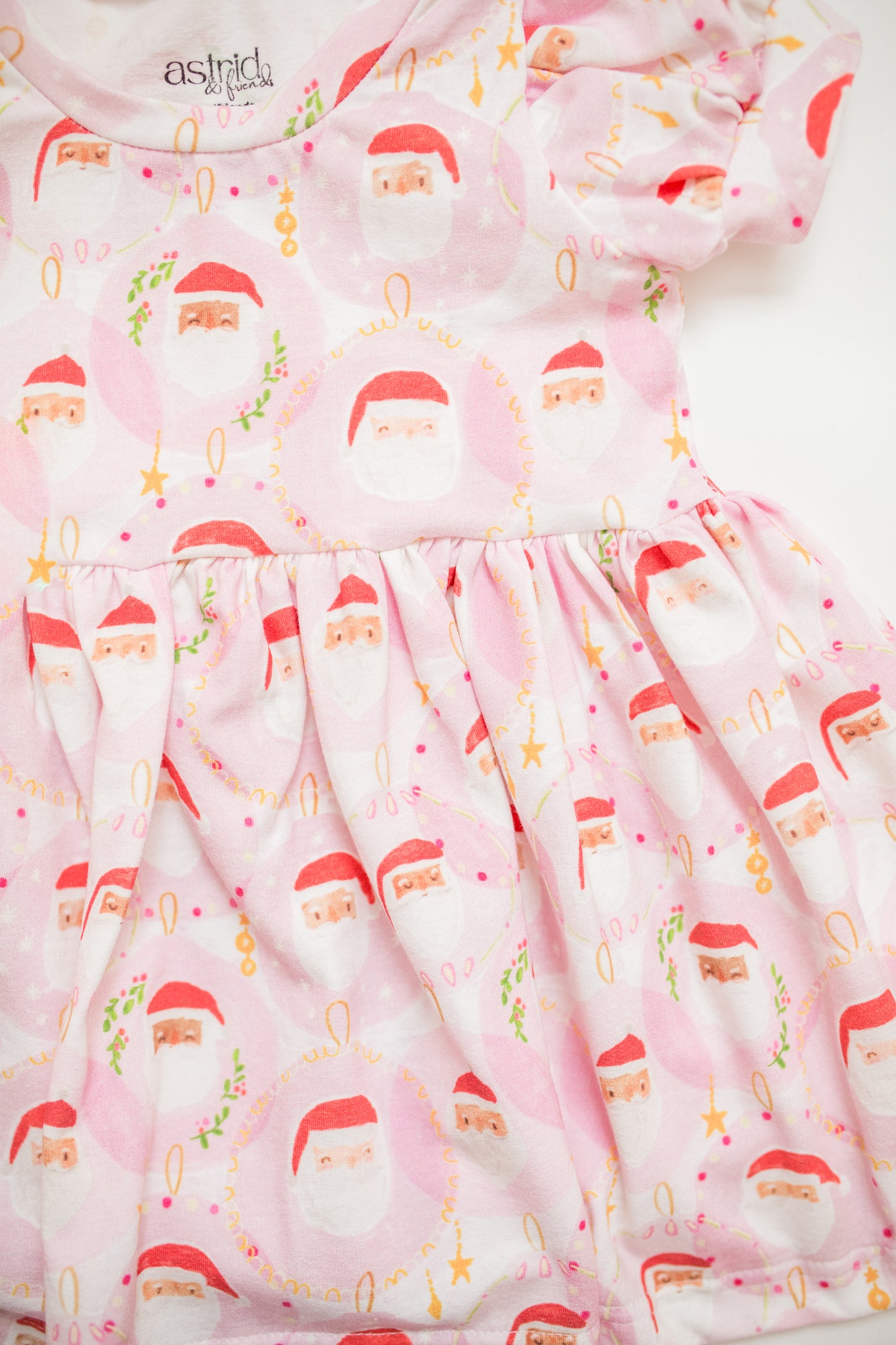 'Santa Party' Puff Sleeve Dress