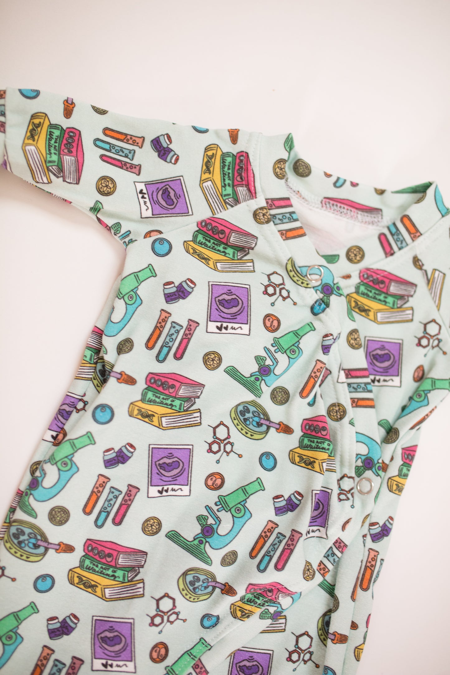 Mint 'Magic and Science' Wrap Romper