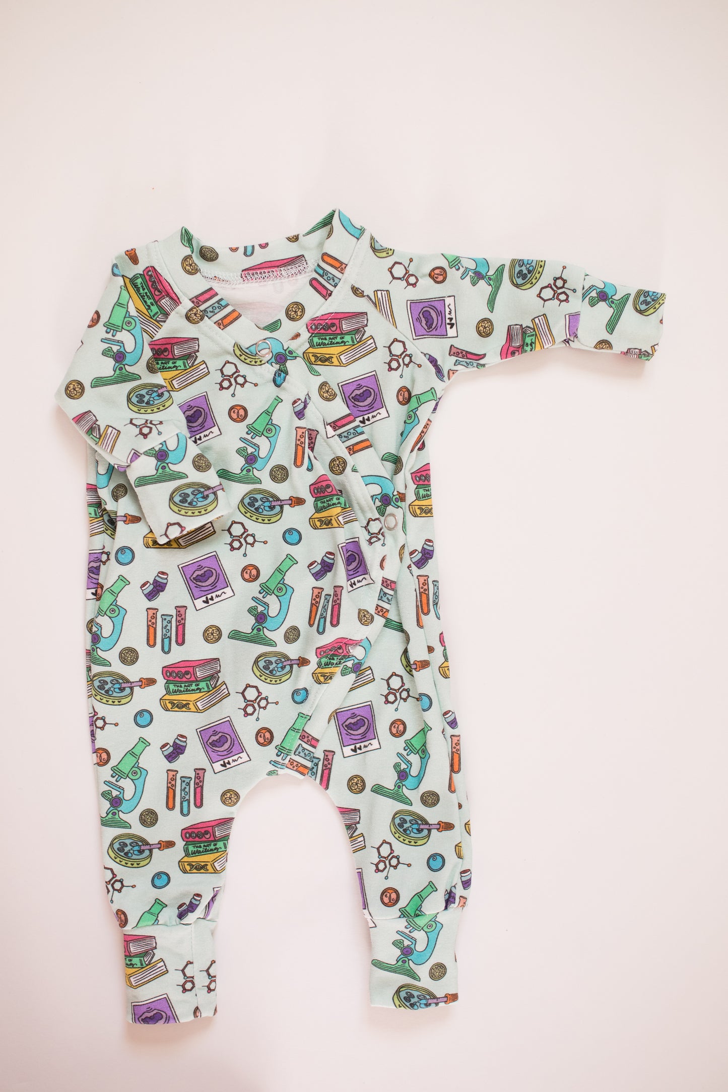 Mint 'Magic and Science' Wrap Romper