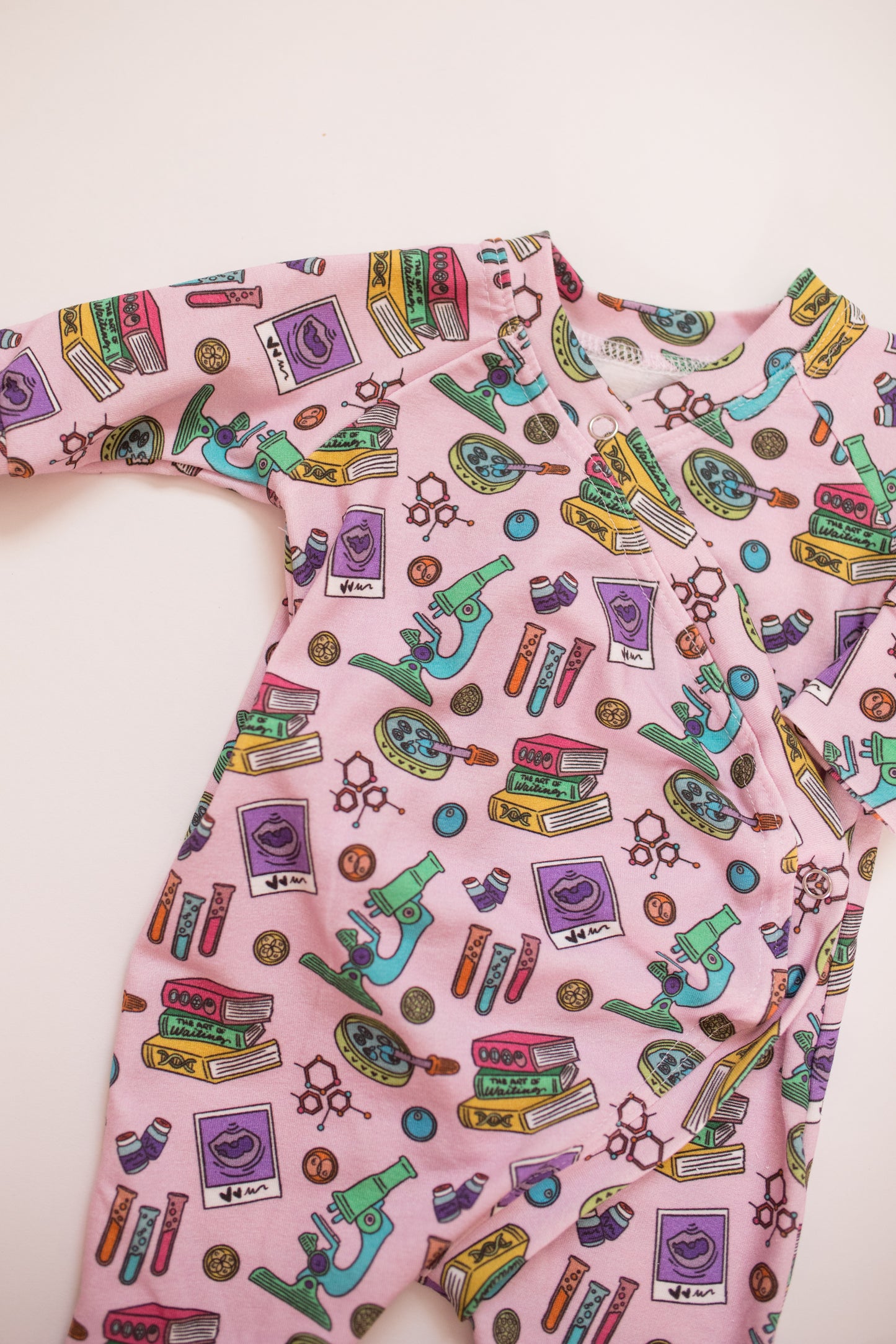 Purple 'Magic and Science' Wrap Romper