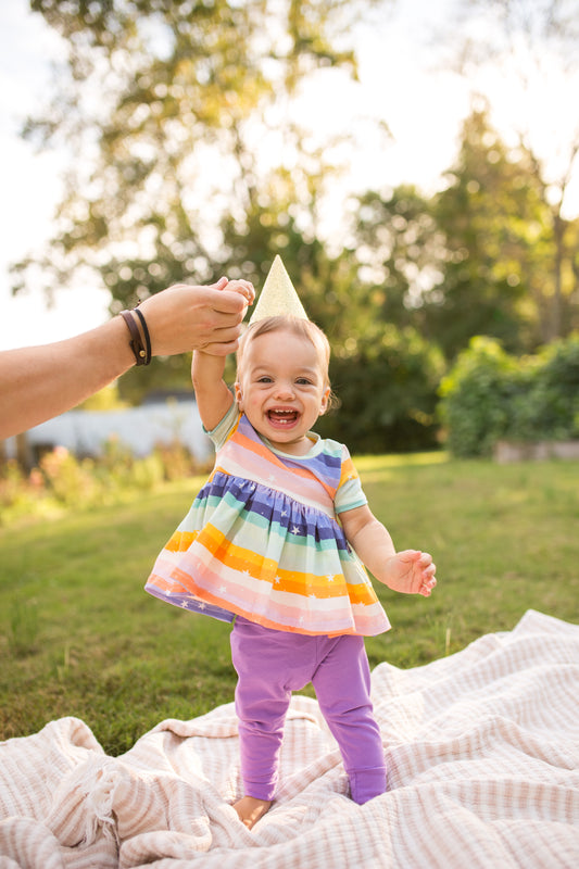 'Rainbow Magic' Peplum Set