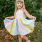 Pastel Quilted Rainbow Twirl Dress