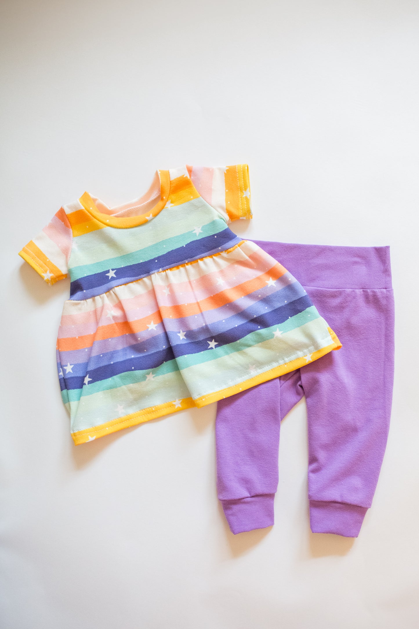 'Rainbow Magic' Peplum Set