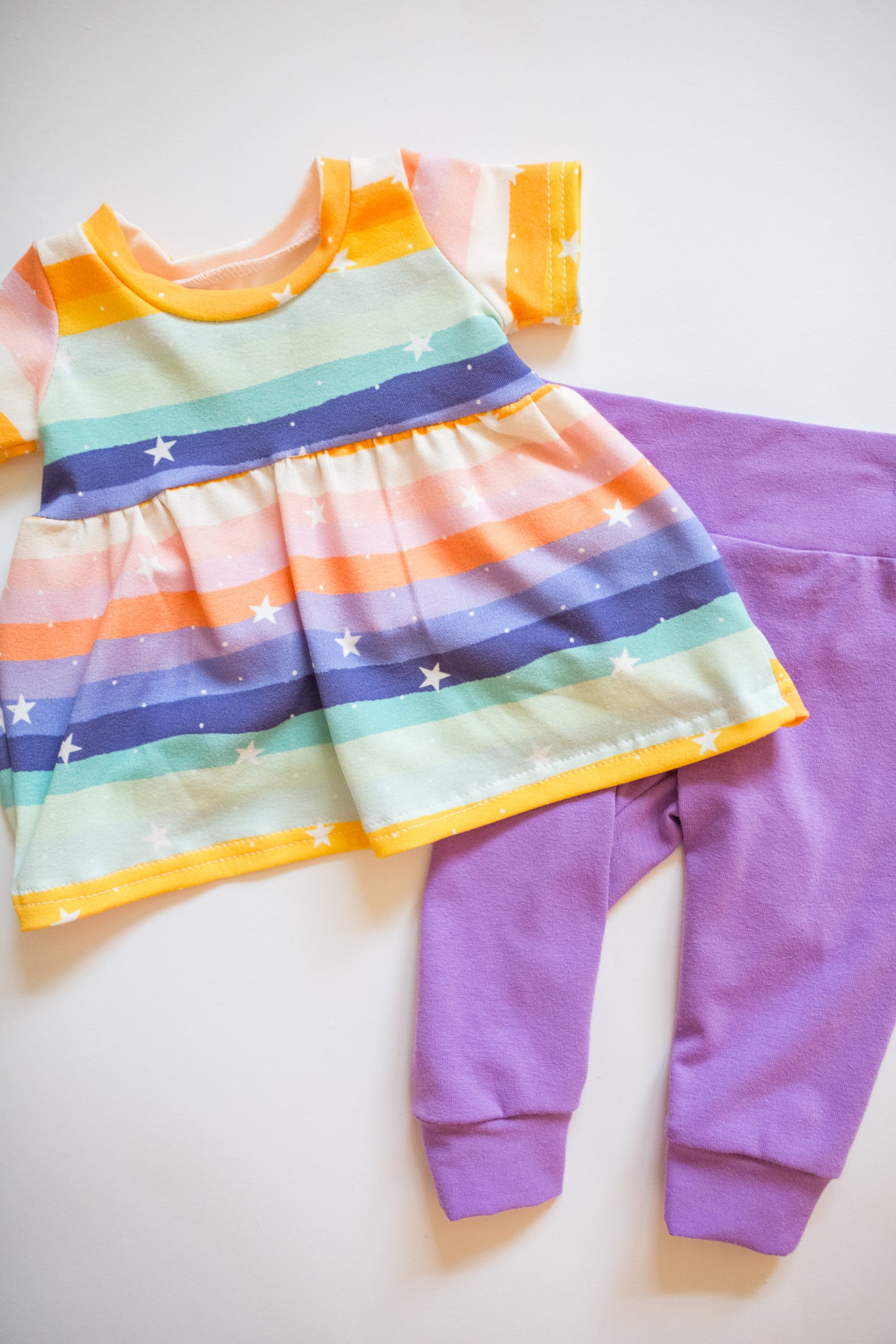 'Rainbow Magic' Peplum Set