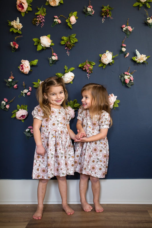 Floral Puff Sleeve Dress - Astrid & Friends