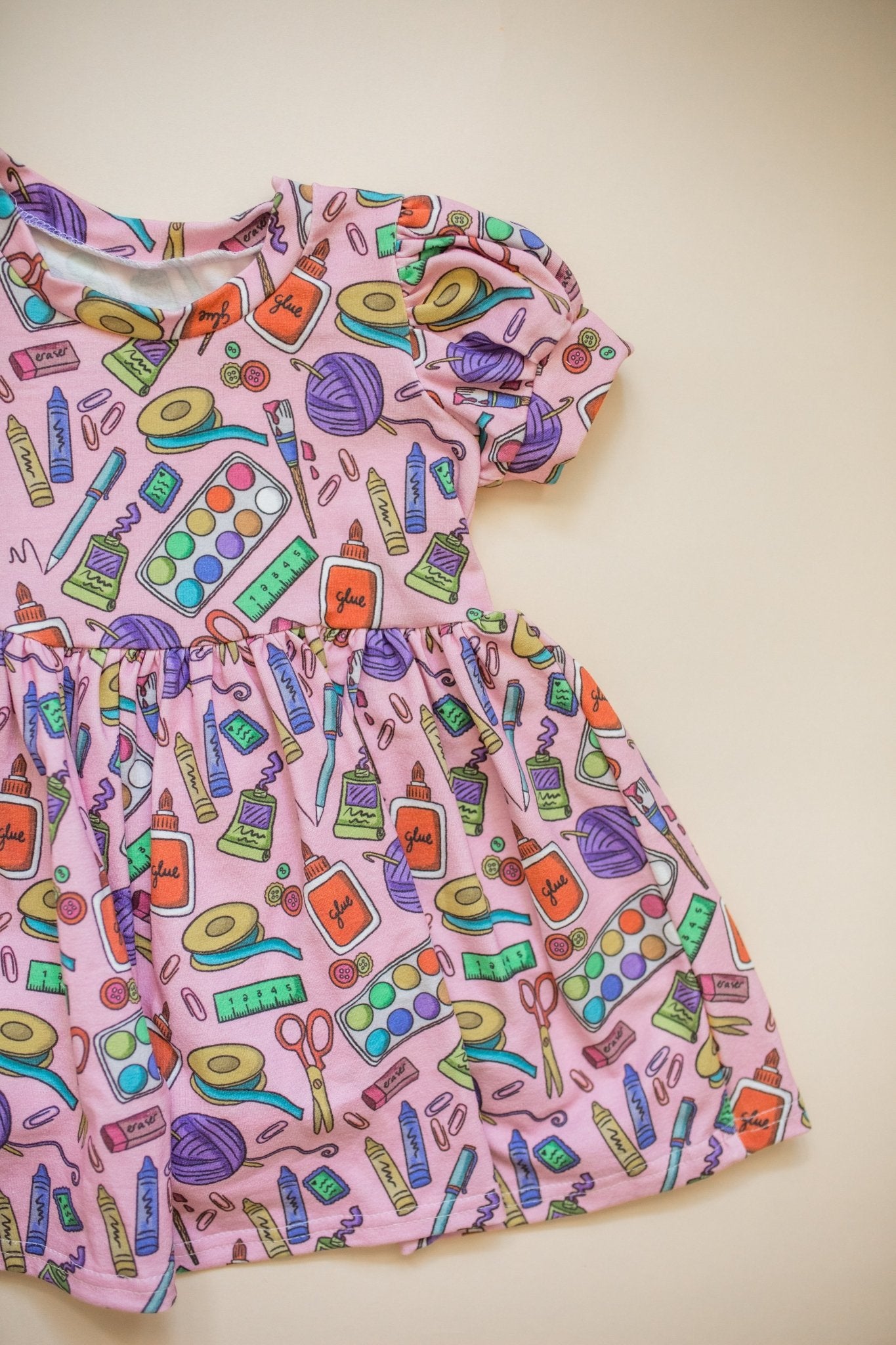 Little Artist Puff Sleeve Dress - Astrid & Friends