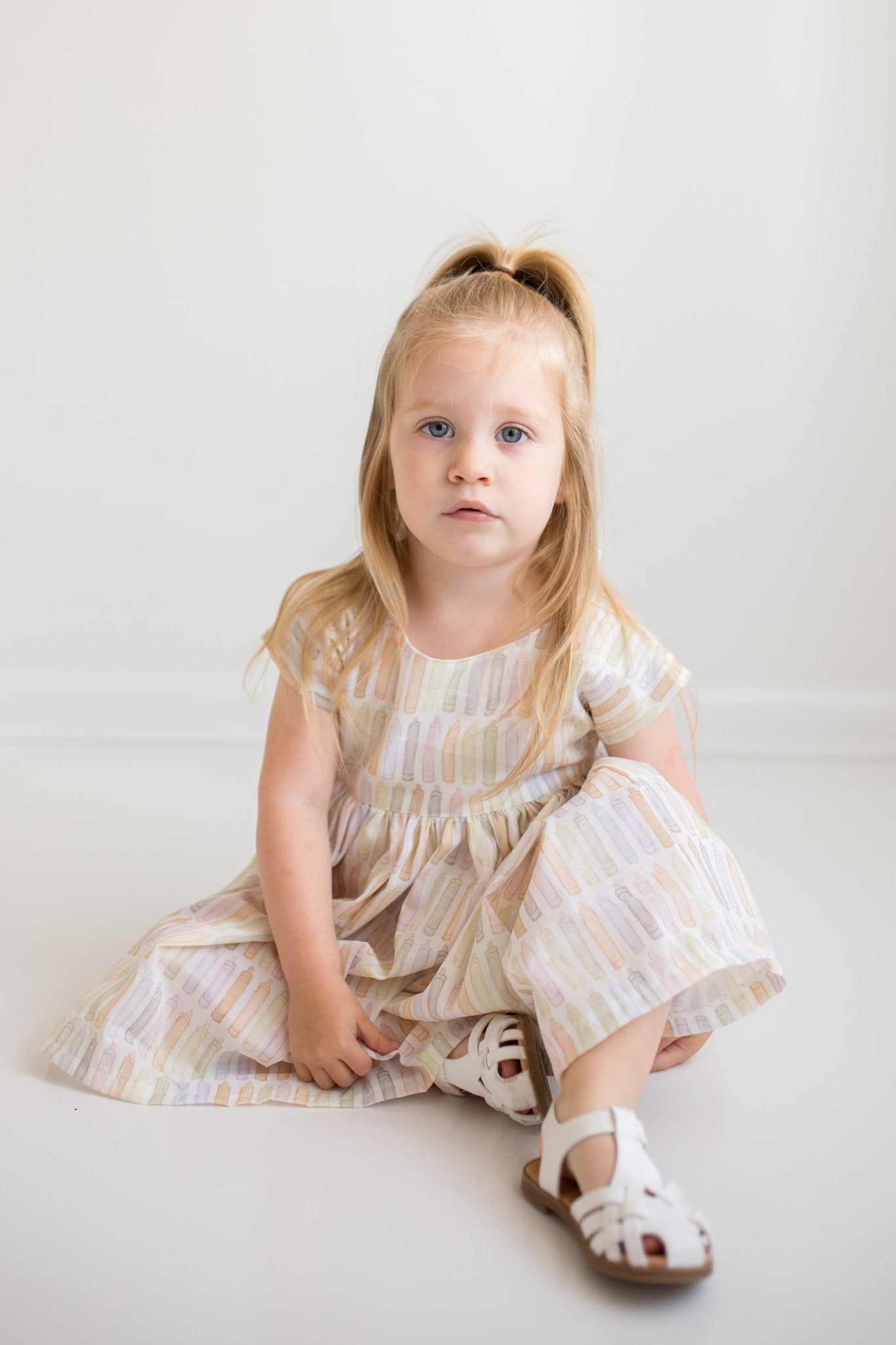 Pastel Crayon Twirl Dress - Astrid & Friends