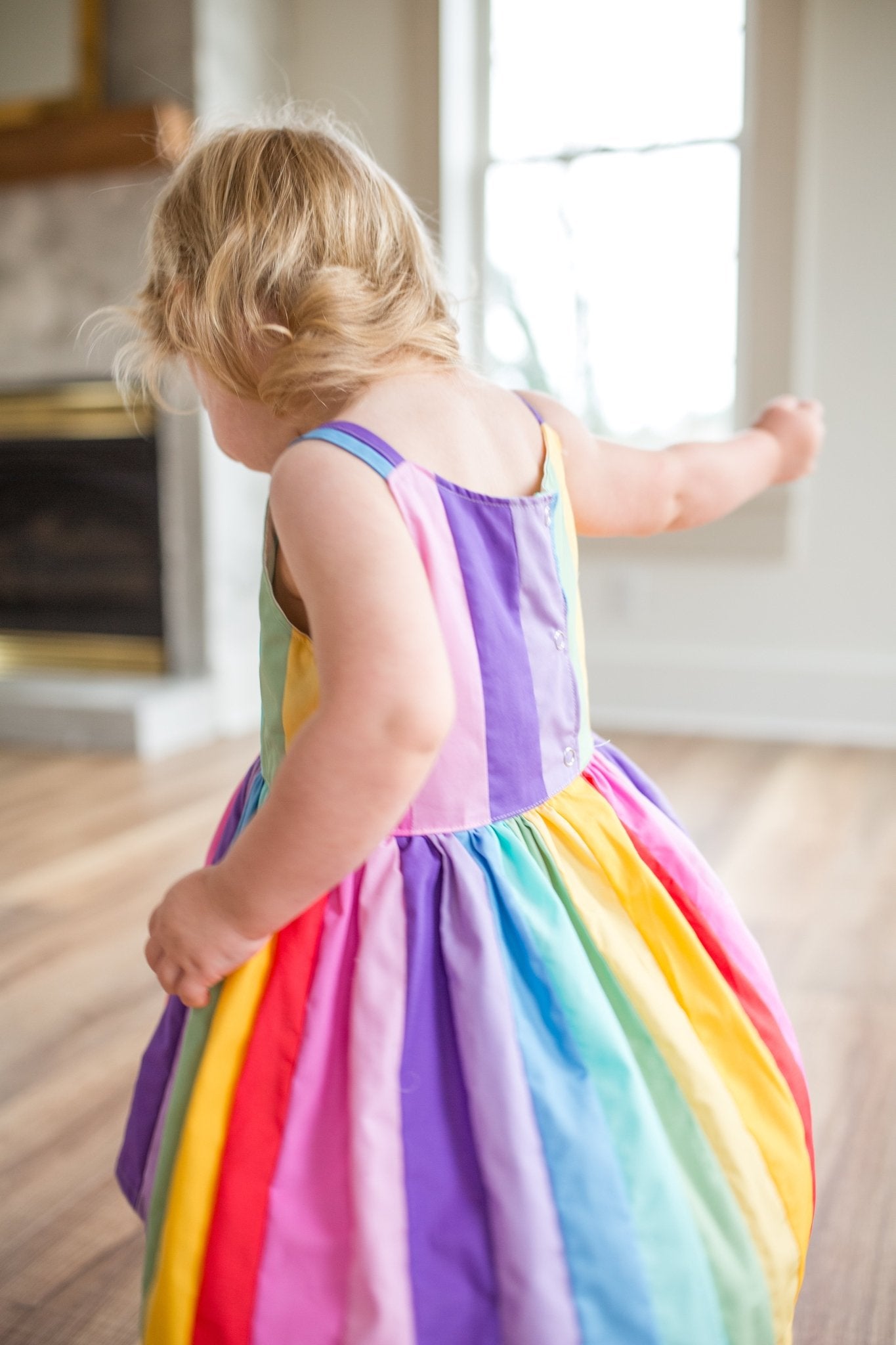 Quilted Rainbow Twirl Dress - Astrid & Friends