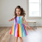 Quilted Rainbow Twirl Dress - Astrid & Friends