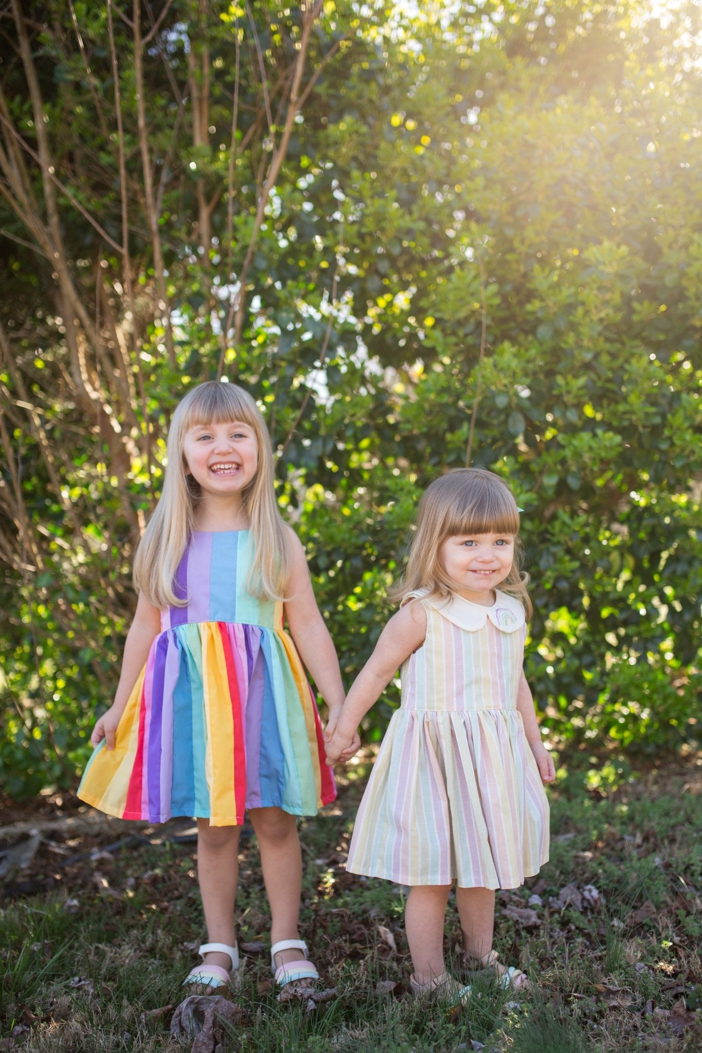 Quilted Rainbow Twirl Dress - Astrid & Friends