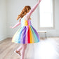 Quilted Rainbow Twirl Dress - Astrid & Friends