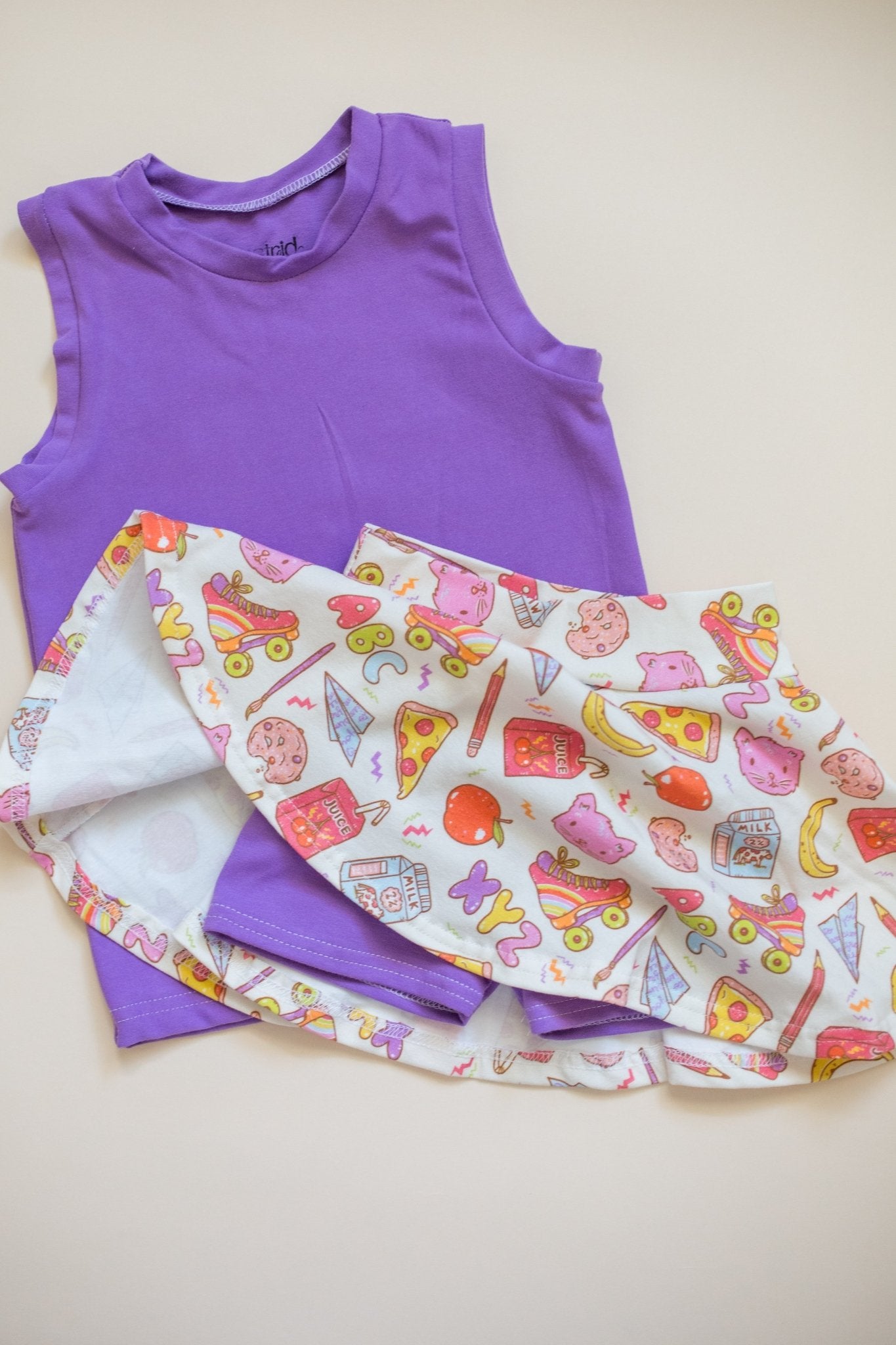 Retro School Skort and Tank Set - Astrid & Friends